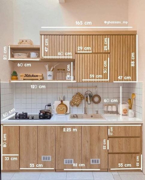 Layout Kitchen Set Satu Garis di Dapur Sempit